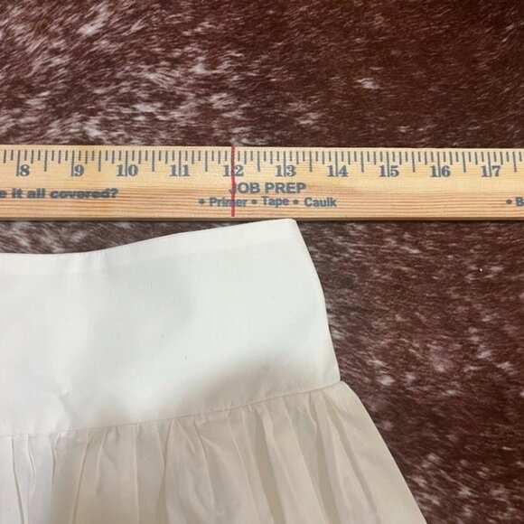 BDG White Bubble Hem Smocked Waist Cotton Mini Skirt Lined Y2K XS - Picture 10 of 11